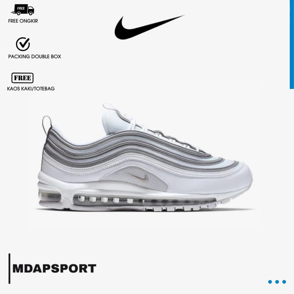 Nike Air Max 97 Mens Sneakers Shoes - White Silver