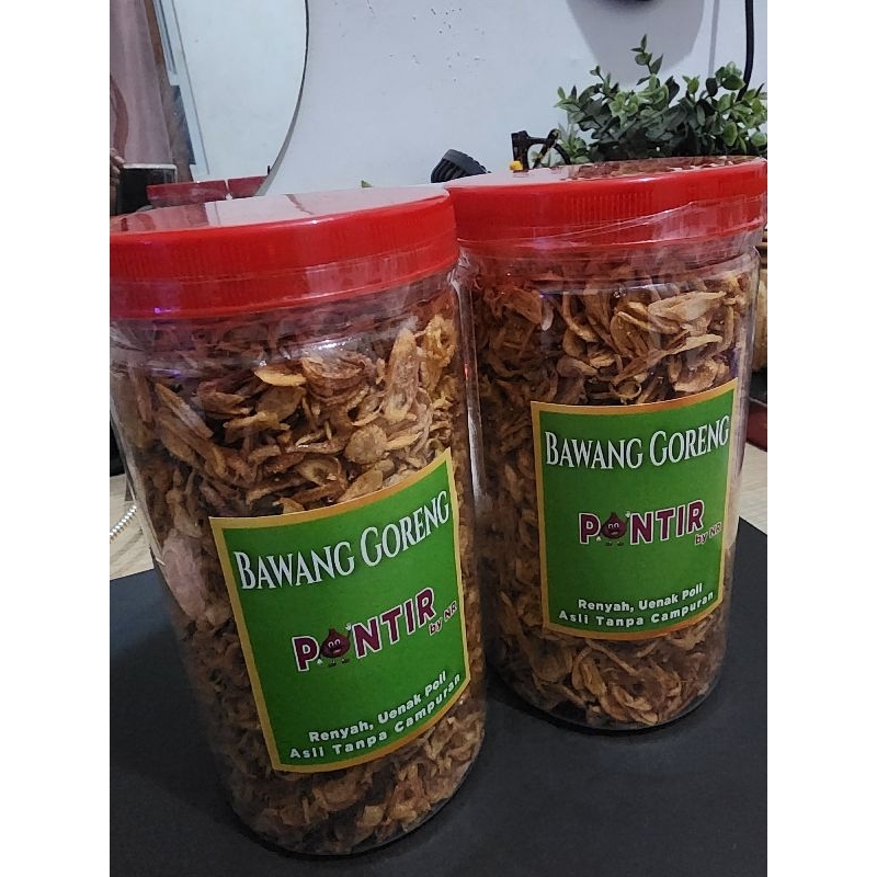 

Bawang goreng murni 100% tanpa campuran.