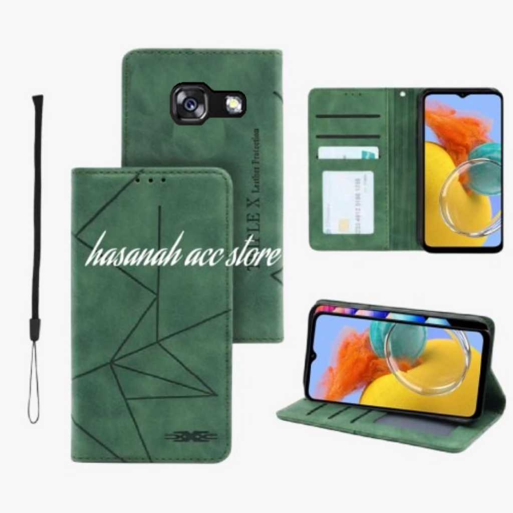 CASE DOMPET HP SAMSUNG J7 PRIME CASING FLIP KULIT DOMPET MOTIF LEATHER WALLETE