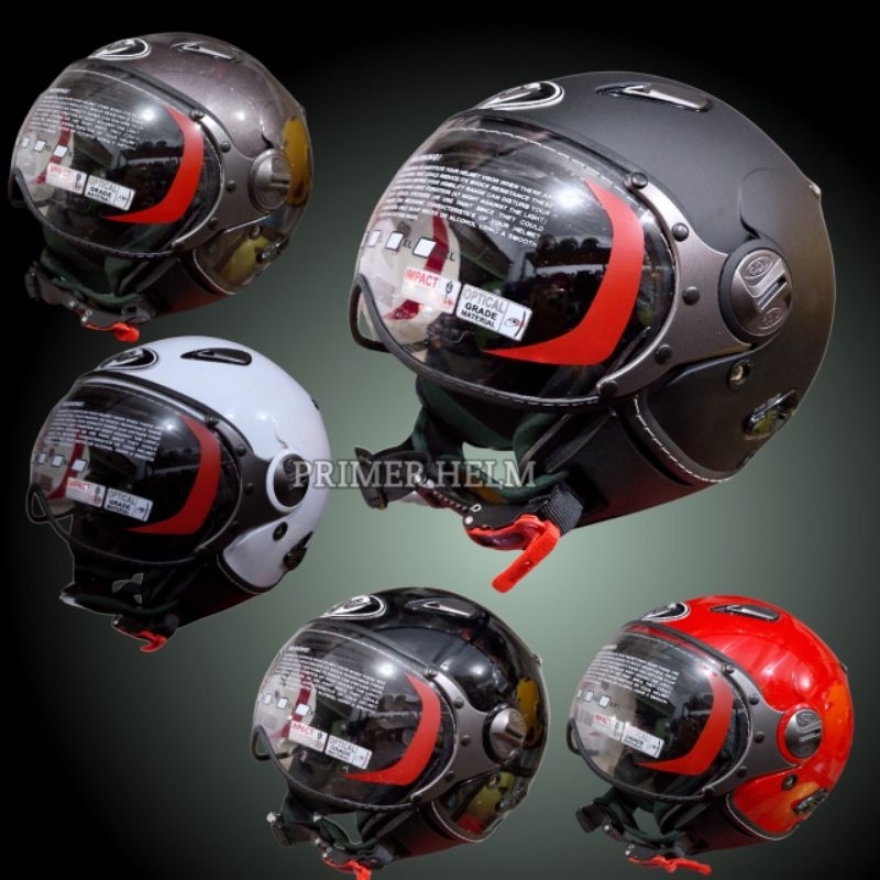 Helm KYT Retro Elsico polos 100% Original standar SNI DOT