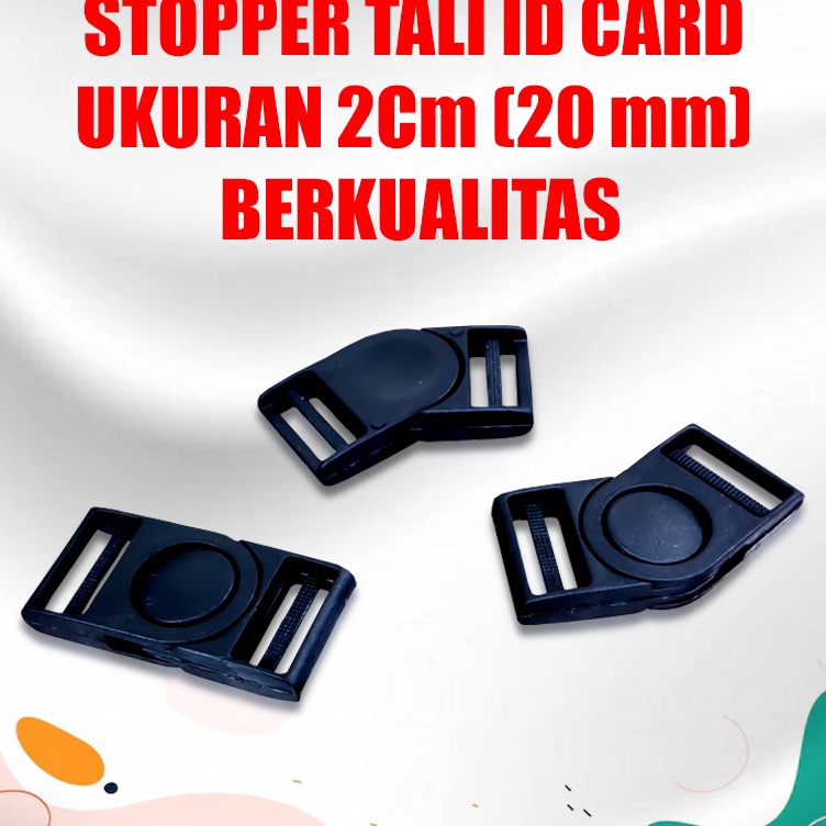 

ART F2Y4 Stopper Tali ID Card Ukuran 2Cm 2 mm Kualitas bagus