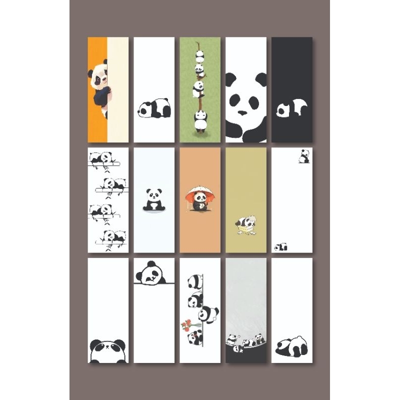 

[PER BOX 33 PCS] Bookmark Pembatas Buku Panda Series Lucu Aesthetic