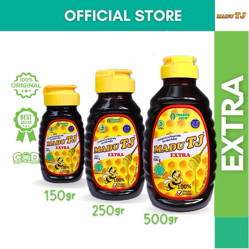 

MADU TJ EXTRA MURNI MENGANDUNG ROYAL JELLY BEE POLLEN ORIGINAL TRESNO JOYO HALAL