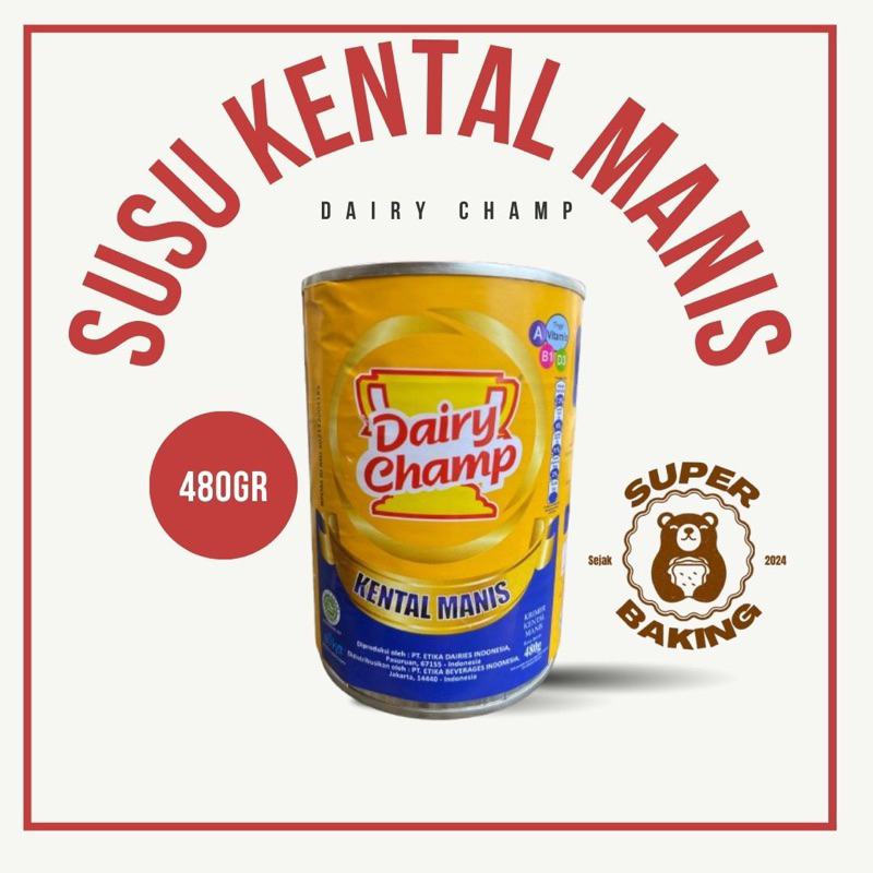 

Susu Dairy Champ Kental Manis 480 gram