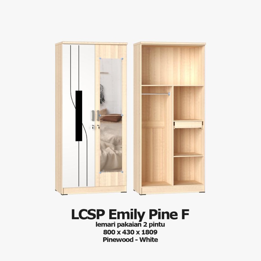 Lemari Pakaian OLYMPIC Lemari Baju 2 Pintu G Star