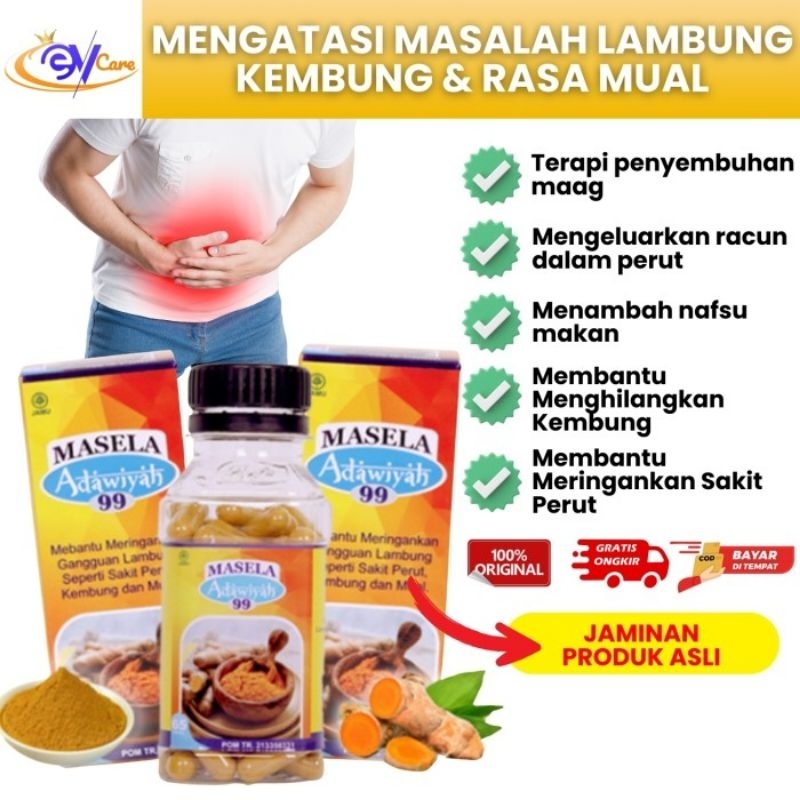 

Masela Adawiyah 99 Dari Extra Kunyit India Solusi Asam Lambung Asli Original