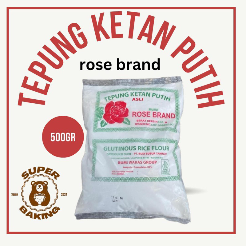 

Tepung Ketan Putih ROSE BRAND 500gr Murah