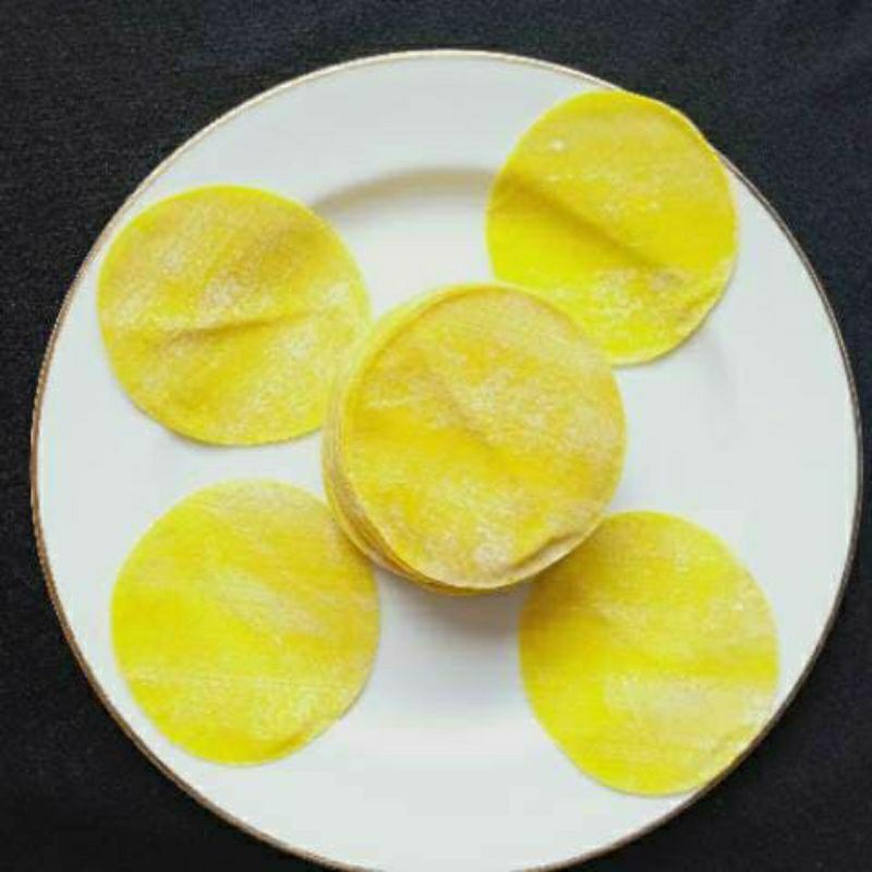 

kulit dimsum, 7cm (kuning) isi 50 lembar