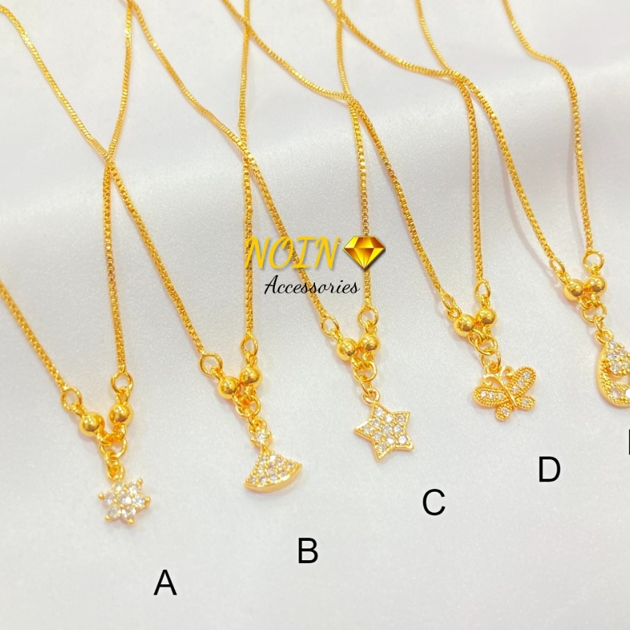 Cepat Kalung Anak Kupu Kupu Bintang Lapis Emas Model Korea Aksesoris Fashion Kalung Cewe