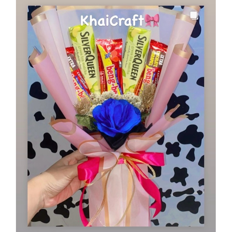 

BUCKET COKLAT + BUNGA