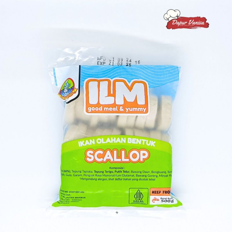 

ILM ikan olahan bentuk scallop 500gram DapurVanisa