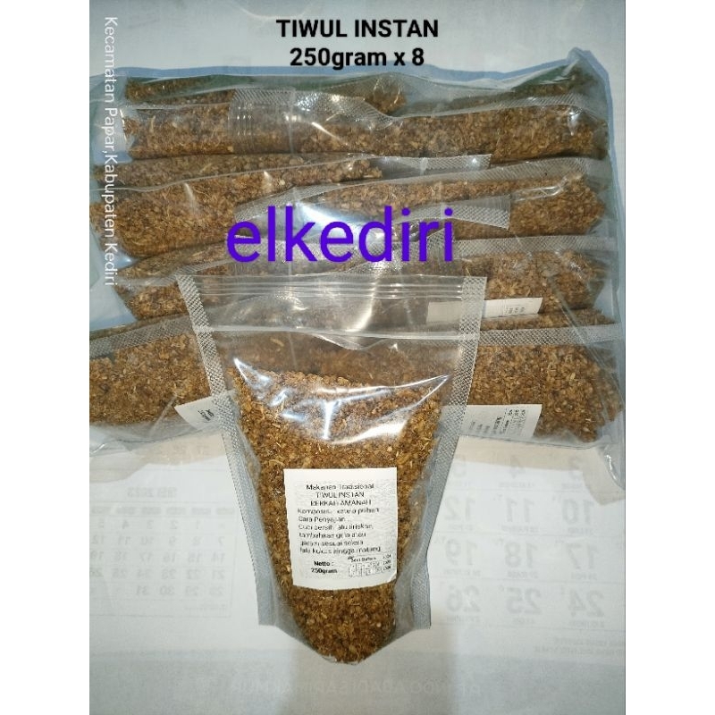 

Tiwul Instan 1 Pack isi 8 @250gram