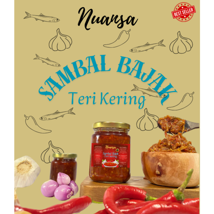 

PROMOSambal Teri Kering 135gr | Sambal Bajak Cabai Asli