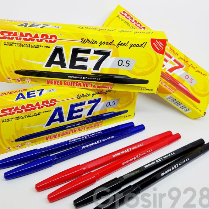 

Beli Per 12 Pulpen Bolpen Bolpoin Ballpoint Standard AE7 AE7