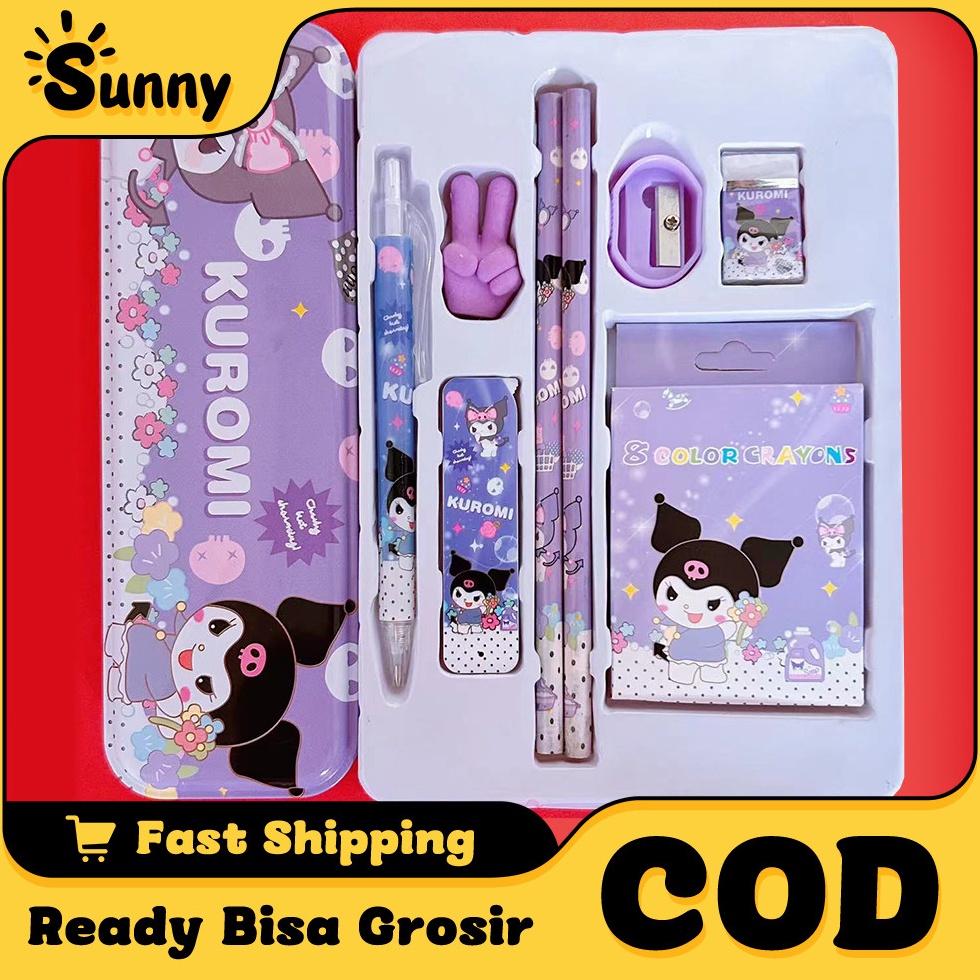 

ART N5T5 Paket Alat Tulis Set 9 in 1 Set Perlengkapan Sekolah Anak Karakter Pencil Lucu Karakter Stationery Set