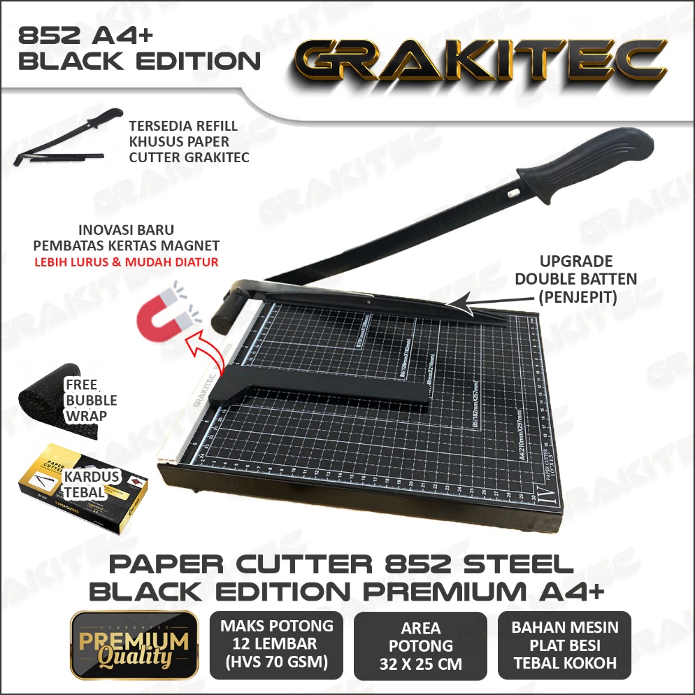 

ART U5F2 Paper Cutter A4 Alat Potong Mesin Pemotong Kertas HVS Sticker Dos PVC Card Yellow Board Art Paper Vinyl Bontax Camel Kertas