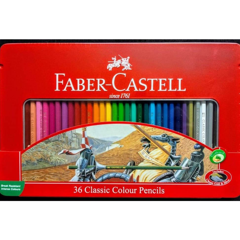 

ART X5T9 Pensil Warna Faber Castell 36Classic Kemasan Kaleng Tin case