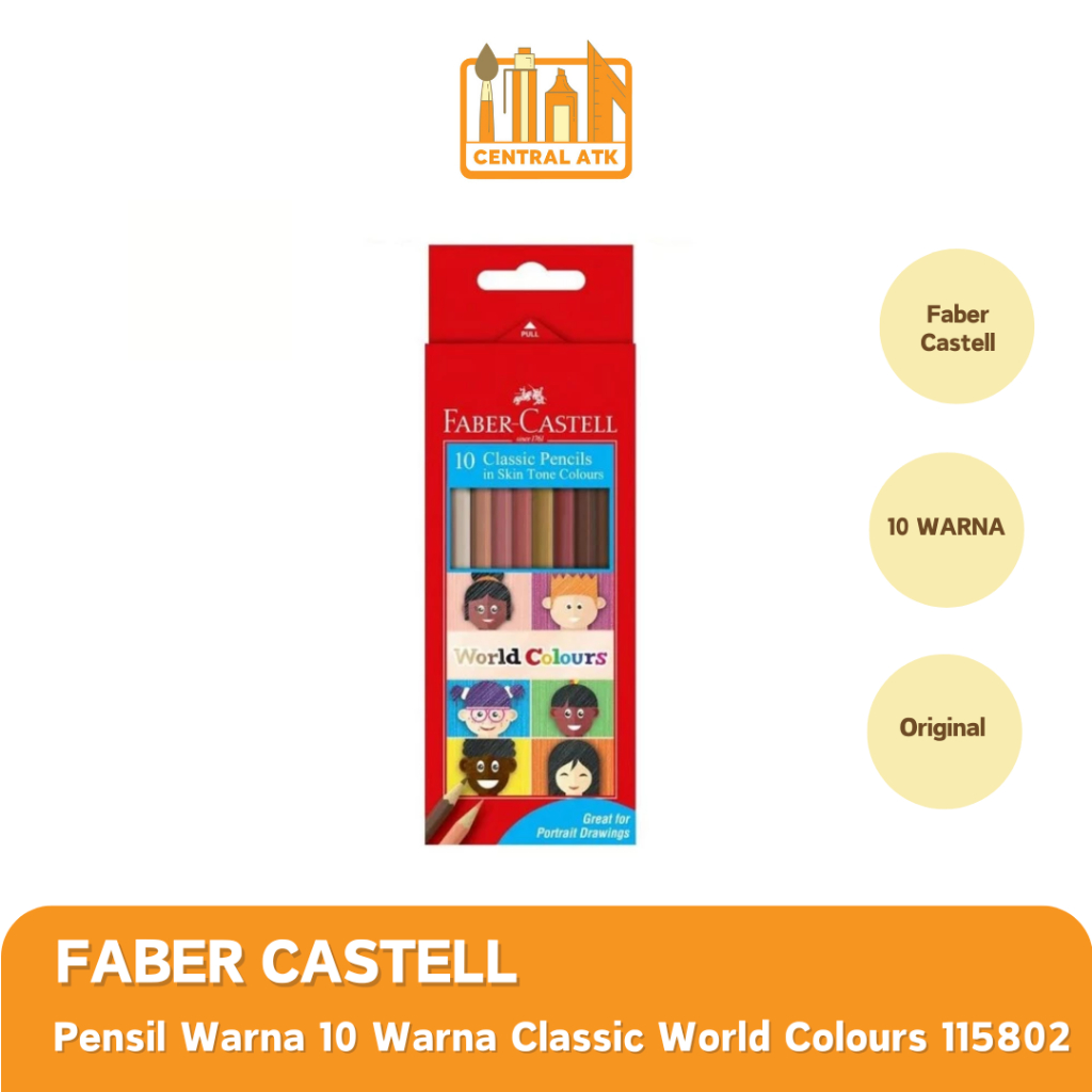 

COLOUR PENCIL / PENSIL WARNA FABER CASTELL 10 WARNA CLASSIC WORLD 115802