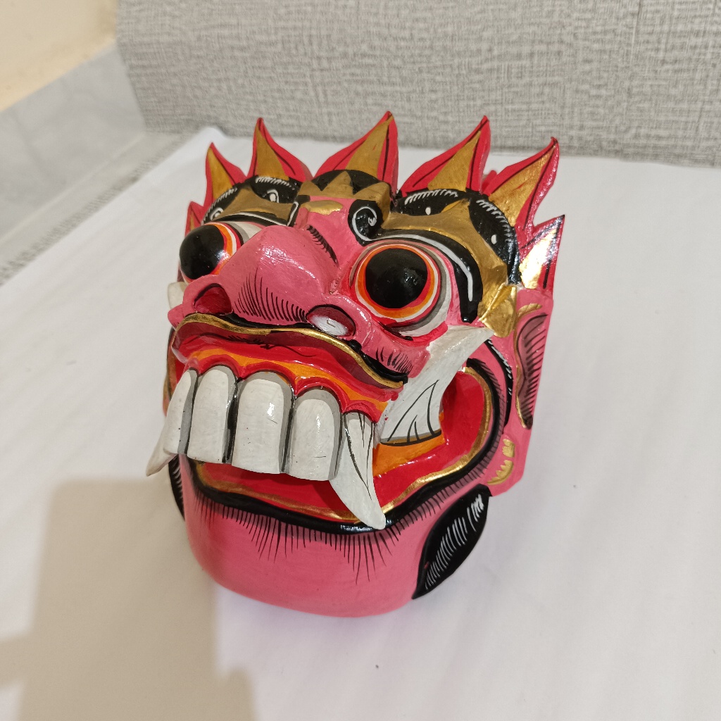 Topeng Rangda Tanpa Lidah Hiasan Dinding Dekorasi Rumah Pajangan Rumah Khas Bali/Topeng Leak Tanpa L