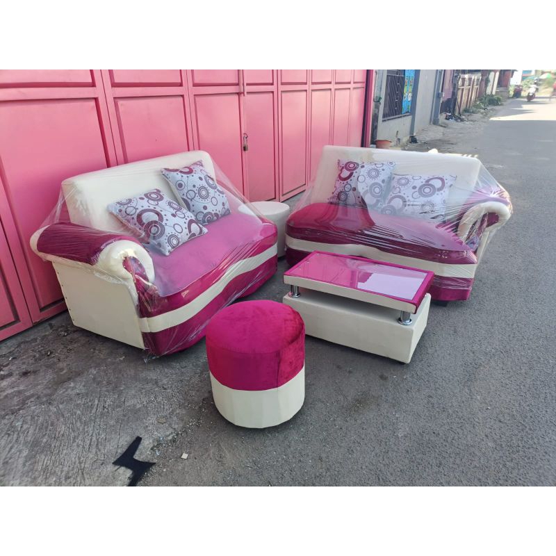 sofa Yasmin puk / sofa ruang tamu cantik