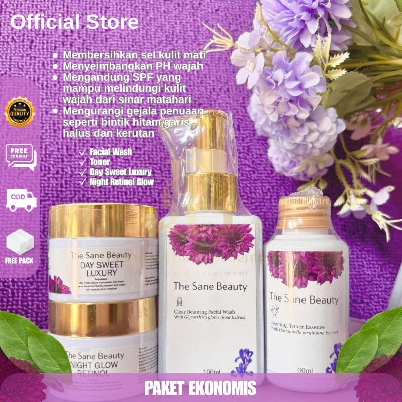 THE SANE BEAUTY |Paket Pemutih Wajah Susah Putih | Flek | Bopeng| Sensitif | Aman
