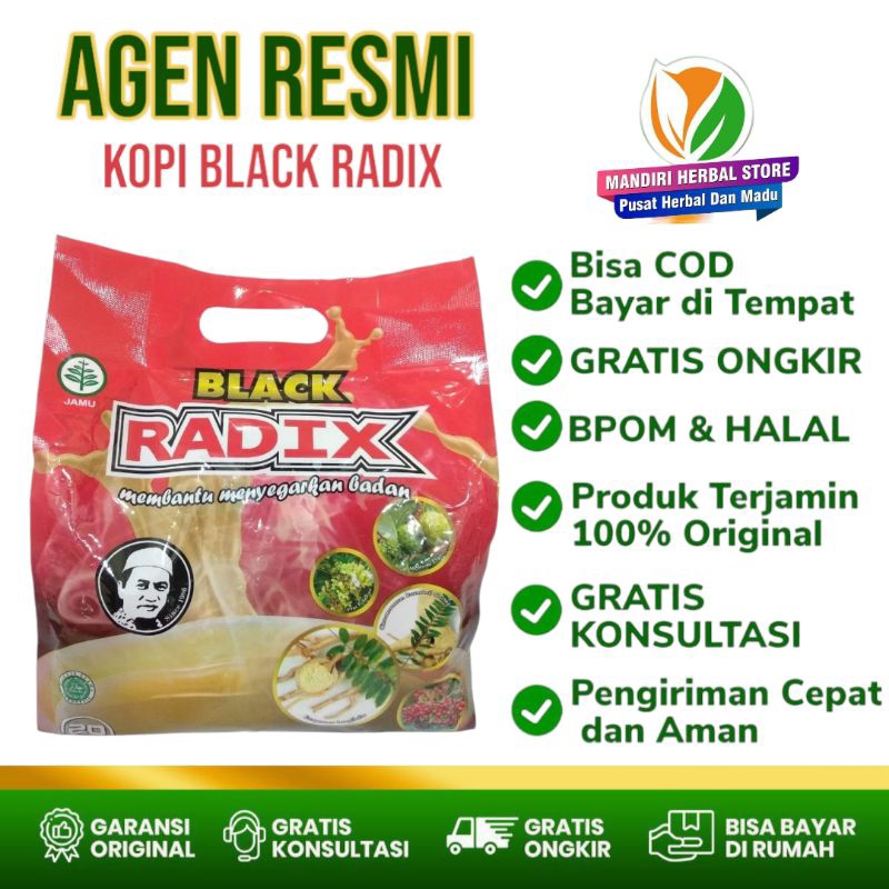 

Kopi Black Radix Isi : 20 sachet Bukan kopi' Radix jumbo