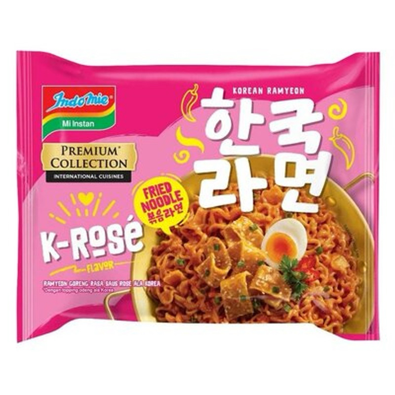 

indomie premium collection korean ramyeon k-rose fiery chicken spicy ramyeon