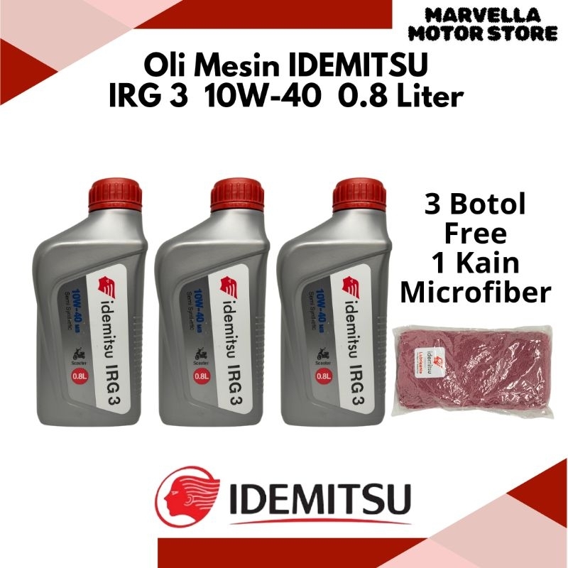 Oli Mesin Idemitsu IRG3 10W-40 0,8 liter semi Synthetic mb motor matic