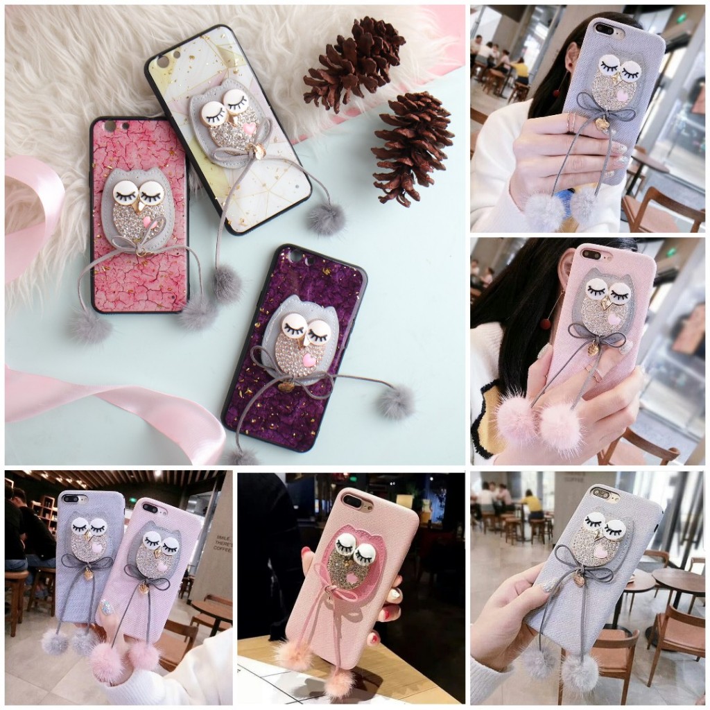 Owl Case Diamond Oppo Reno 6 4G Reno 11 5G Reno 11 Pro 5G Reno 11F 5G