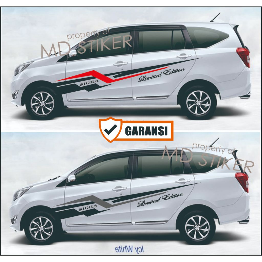Stiker Mobil Calya hitam Terbaru Lis Aksesoris Sigra putih Keren Minimalis