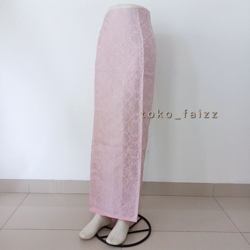 Kain Lilit Songket/Rok Lilit Songket/Rok Kebaya/Bawahan Kebaya/Kain Lilit Songket Pink Silver/Kain L