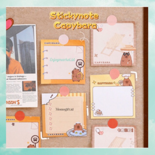 

Memo Sticky Notepad Notebook Notes Kertas Lucu Motif Edisi Kapibara MP09