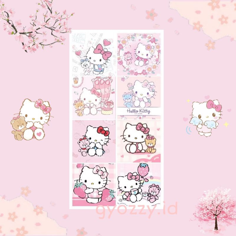 

50pcs/ Sticker Hello Kitty, pink hello Kitty sticker, cute hello Kitty sticker, cute pink sticker for deco and journal