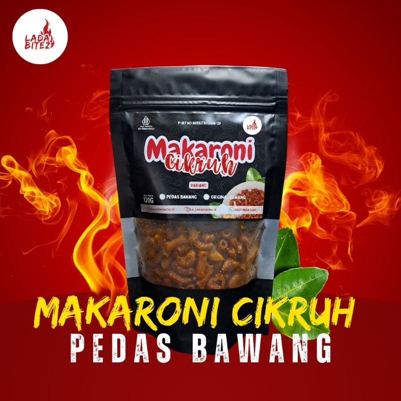 

Makaroni cikruh pedas bawang Lalada Snacks