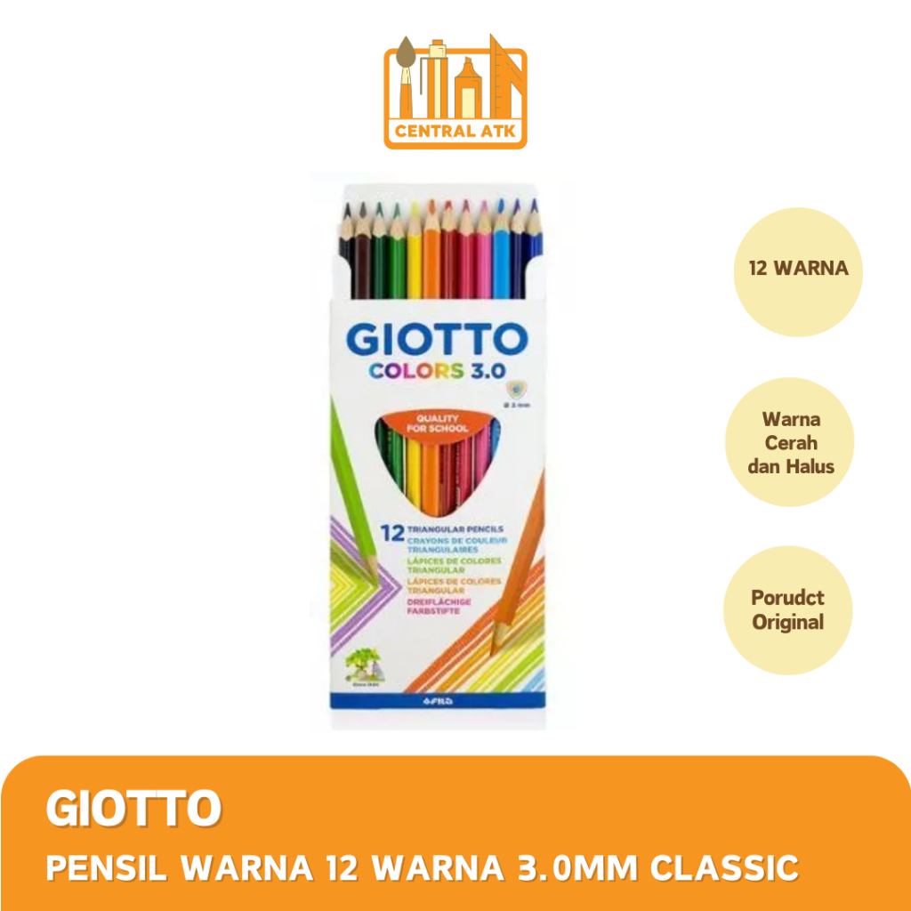 

PENSIL WARNA / COLOR PENCIL GIOTTO 12 WARNA 3.0MM CLASSIC (1 PCS)