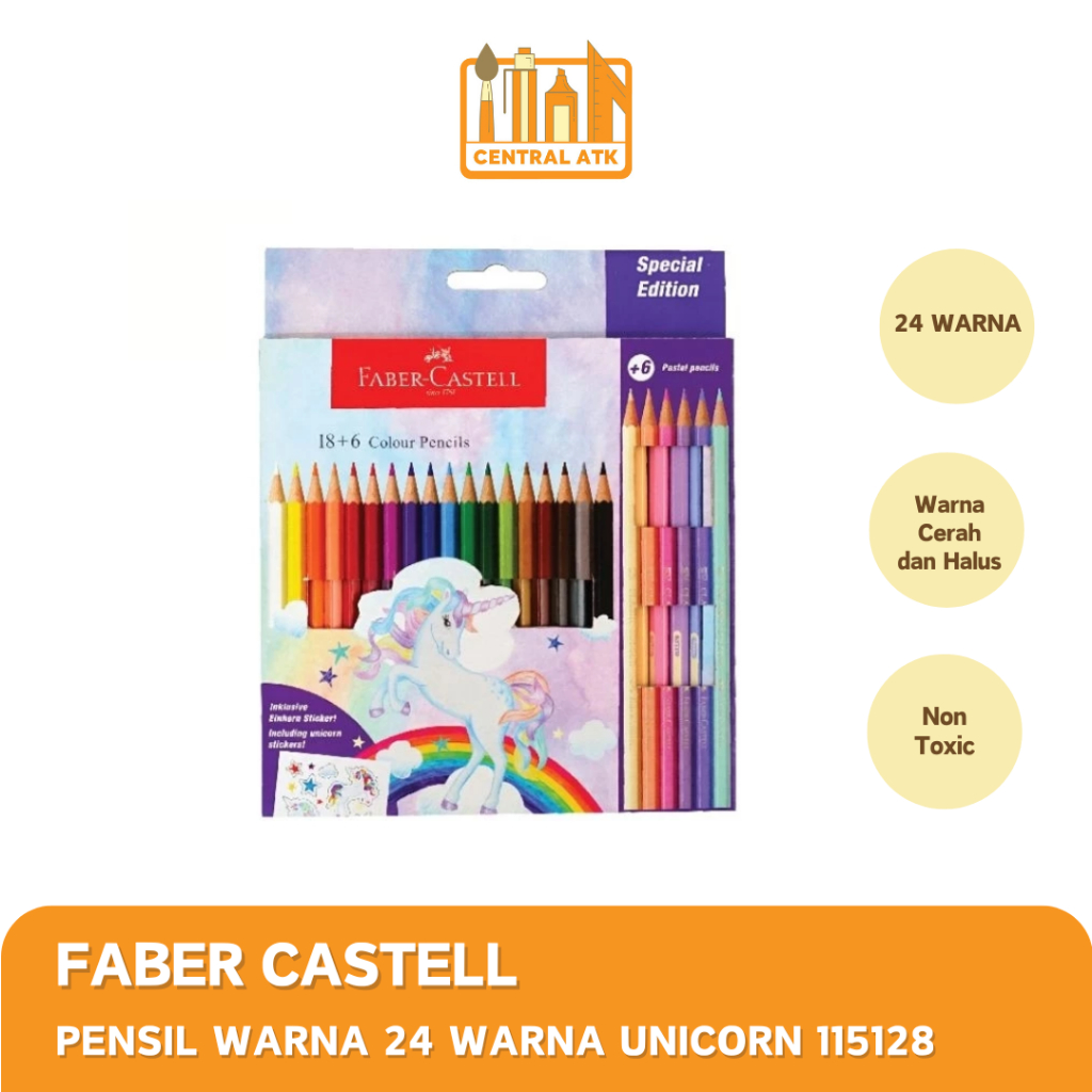 

COLOUR PENCIL / PENSIL WARNA FABER CASTELL 24 WARNA UNICORN 115128