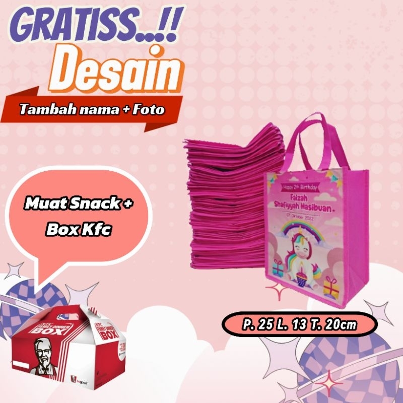 

Tas ulang tahun/Tas ultah murah/Tas souvenir costume