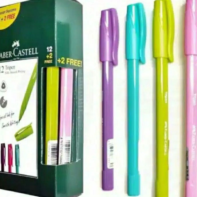 

FG2 Pulpen Tripen Faber Castell Black Ink Beli 1 Lusin Free 2 pcs