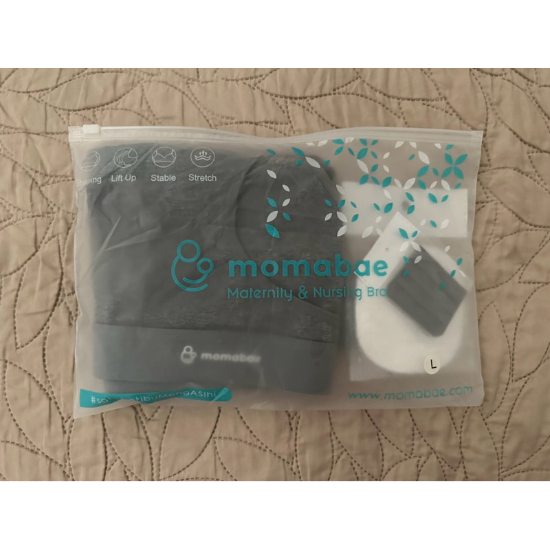 Momabae - 2 in 1 Bra Menyusui Pumping (Grey) size L