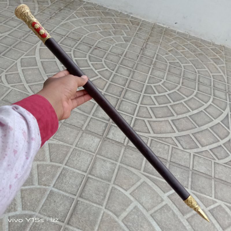 Tongkat komando TNI-AD kayu galih asem ±60 cm