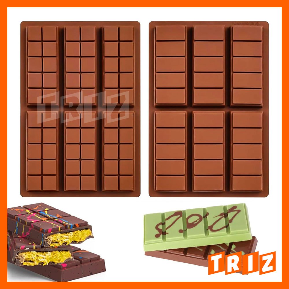 Cetakan Silikon Kue Coklat Puding Jelly Es Kotak Persegi Panjang , Silicone Mold Chocolate Bar Recta