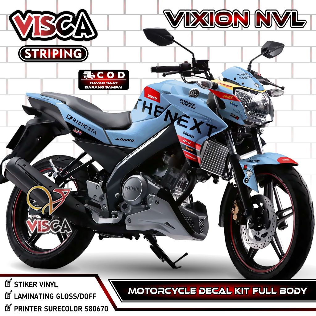 Decal Vixion NVL - Stiker Vixion NVL - Dekal Vixion NVL Full Body - Striping Vixion NVL Variasi - De
