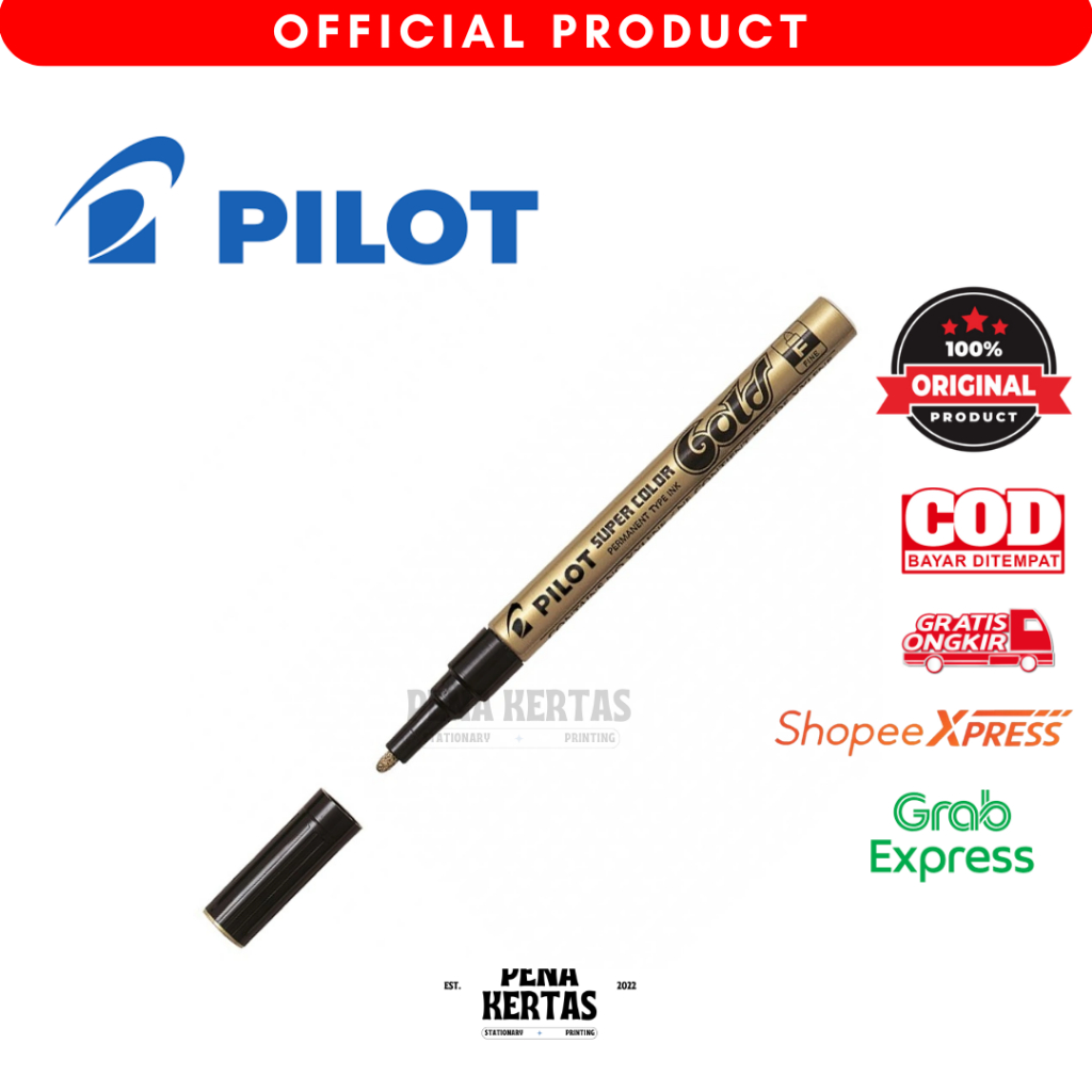 

SPIDOL PAINT MARKER PILOT GOLD / SILVER EF - Penakertas