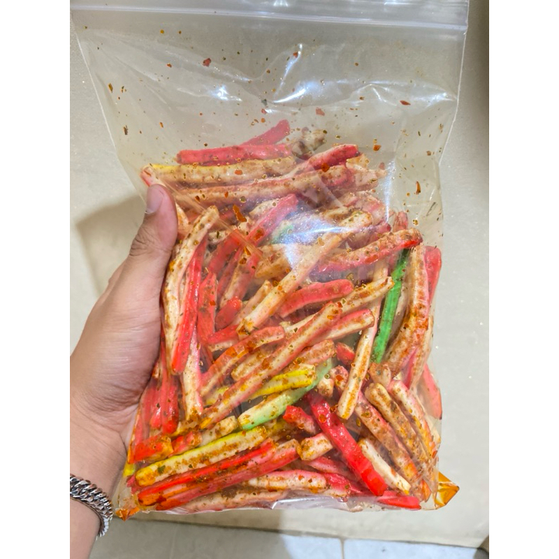 

Sebring Cikruh Balado 1kg!!! Kerup Seblak Kering Beton Renyah Pedas Manis Daun Jeruk