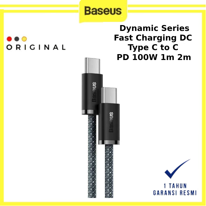 Baseus Dynamic Series Fast Charging Data Cable Type C to Type C 100W - BASEUS ORIGINAL ( CODE 10070 