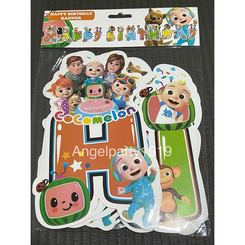 Banner Happy Birthday Cocomelon Jumbo / Banner Ulang tahun