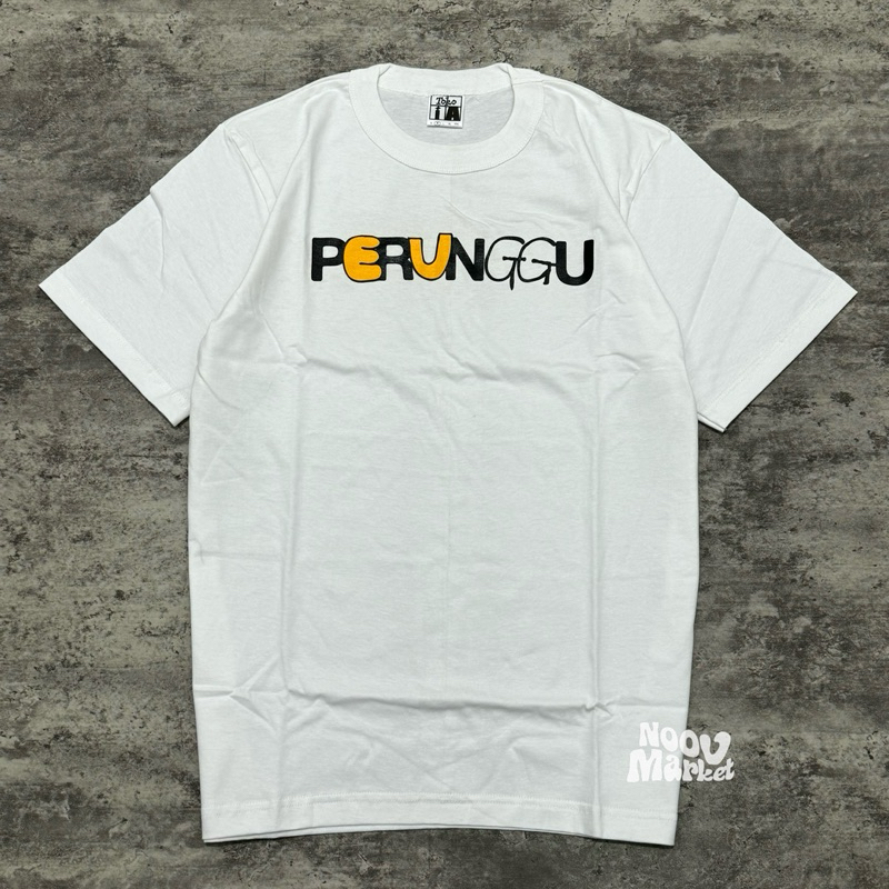 NOOV MUSIC Tshirt Baju Kaos Perunggu - Typograph Tshirt - White | Official Merchandise