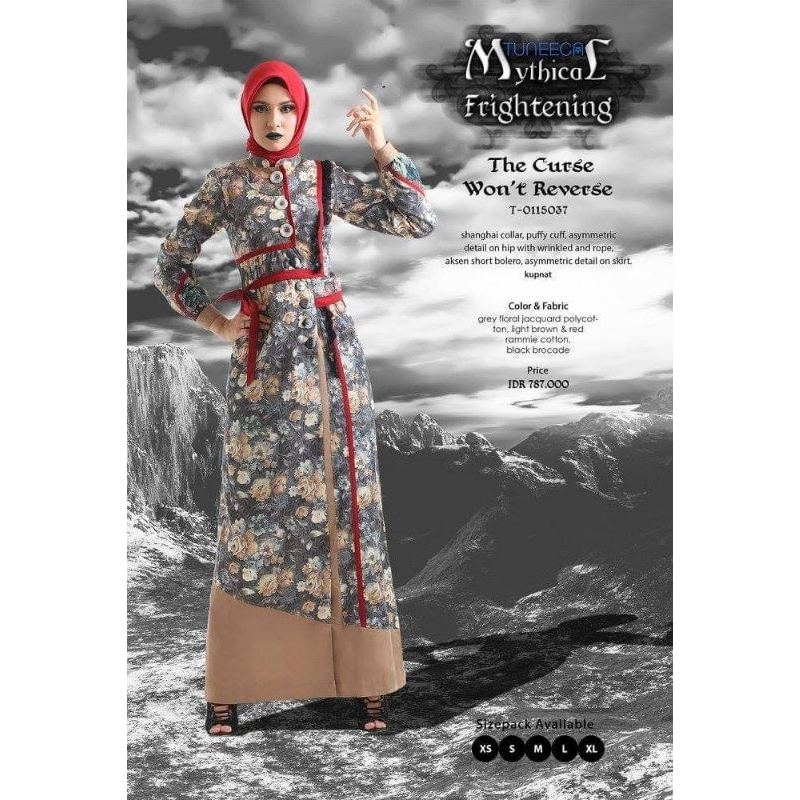 Gamis Tuneeca Preloved Edisi Mytical Frightening Size XS