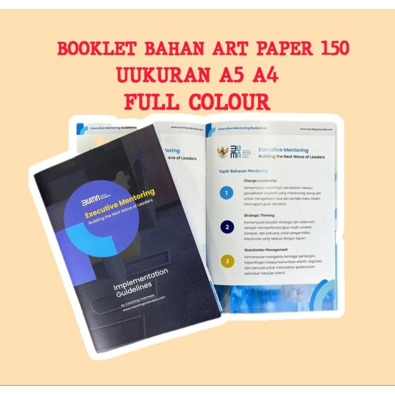 

BOOKLET BAHAN ART PAPER 150gsm FULL COLOUR A5, B5, A4