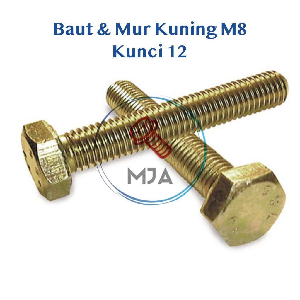 BAUT MUR KUNING M8x120 KUNCI 12